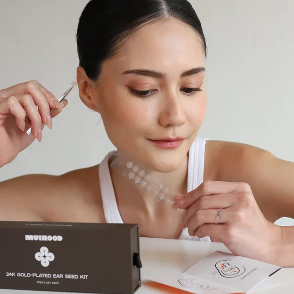 Muihood 24K Gold Plated Ear Seed Kit