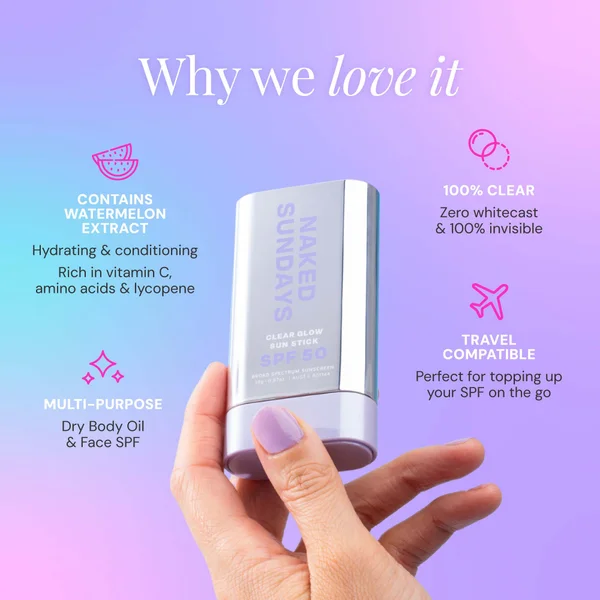 Naked Sundays Clear Glow Sun Stick SPF50