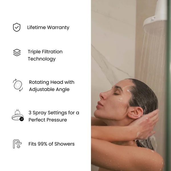 Qure Skincare Shower Filter Black