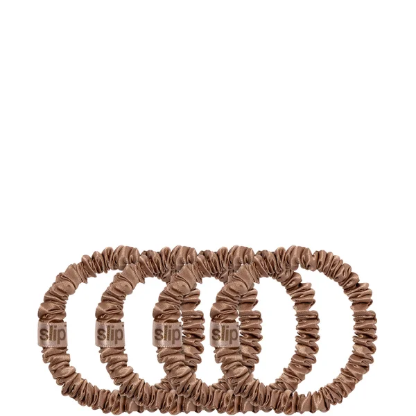 Slip Pure Silk Skinny Scrunchies - Light Brown