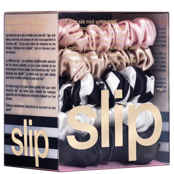 Slip Silk Midi Scrunchies - Multi (Pack Of 5)