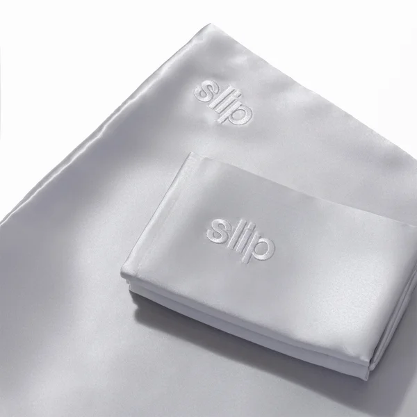 Slip Silk Pillowcase - Queen - Silver
