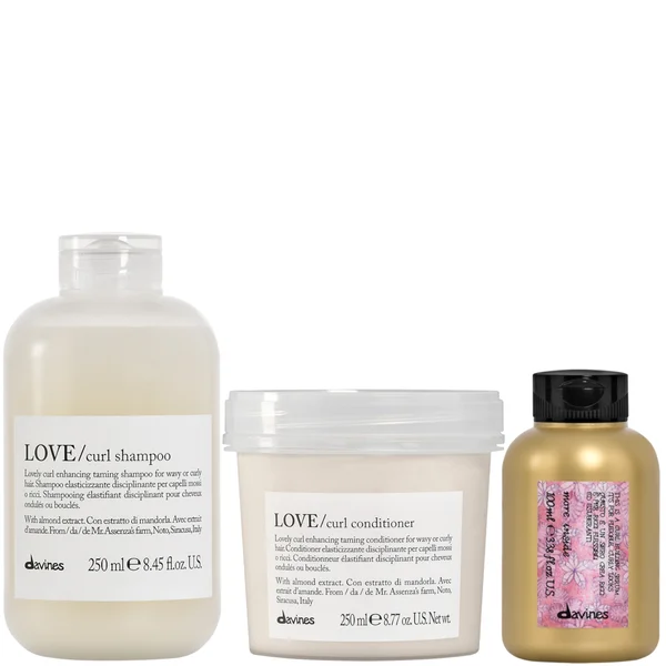 Davines LOVE CURL Shampoo + Conditioner + Curl Building Serum