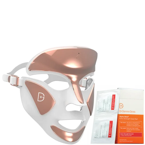 Dr Dennis Gross DRx SpectraLite FaceWare Pro and Alpha Beta Extra Strength Daily Peel (Pack of 30)