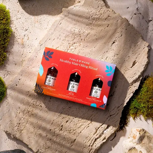 Fable & Mane Mini Healthy Hair Oiling Ritual Set