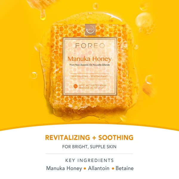 FOREO Manuka Honey UFO/UFO Mini Revitalising Face Mask For Ageing Skin (6 Pack)