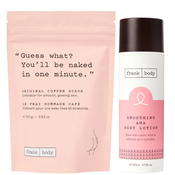 Frank Body Body Scrub and Soothing AHA Body Lotion Bundle