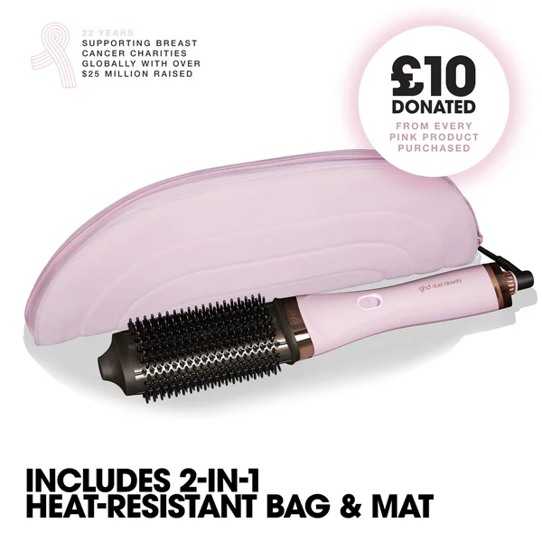 Ghd Duet Blowdry - Charity Limited Edition Hair Dryer Brush In Pink Sorbet