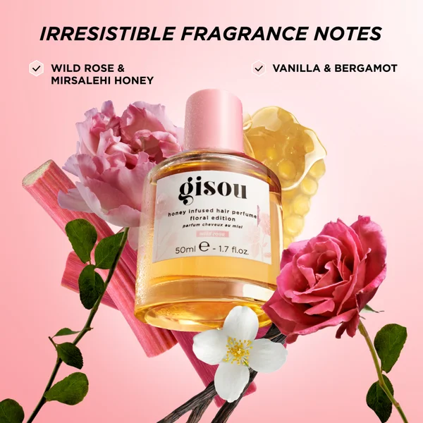 Gisou Honey Infused Hair Perfume 15ml - Wild Rose