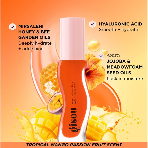 Gisou Honey Infused Lip Oil - Mango Passion Punch 8ml
