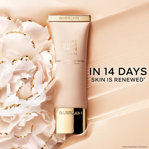 GUERLAIN Parure Gold Skin Double Veil. Rejuvenating Effect Skin-Caring Perfection Primer. Correction & Protection – Spf 50+ & Pa +++ 40g