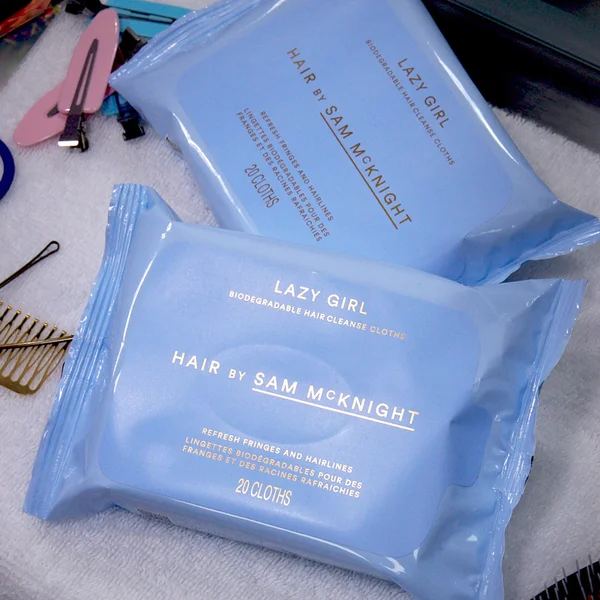 Hair By Sam McKnight Lazy Girl Biodegradable Hair Cleanse Cloths (20 Wipes)