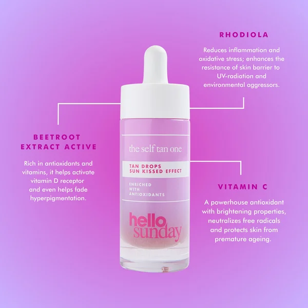 Hello Sunday The Self Tan One Tanning Drops With Vitamin C 30ml
