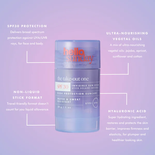Hello Sunday The Take-Out One Invisible Sun Stick SPF30 30g
