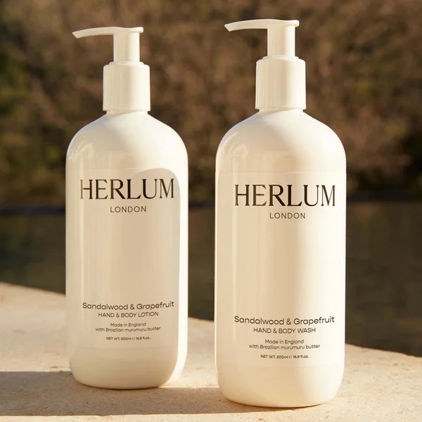 Herlum Hand And Body Wash And Lotion Duo - Sandalwood And Grapefruit 500ml