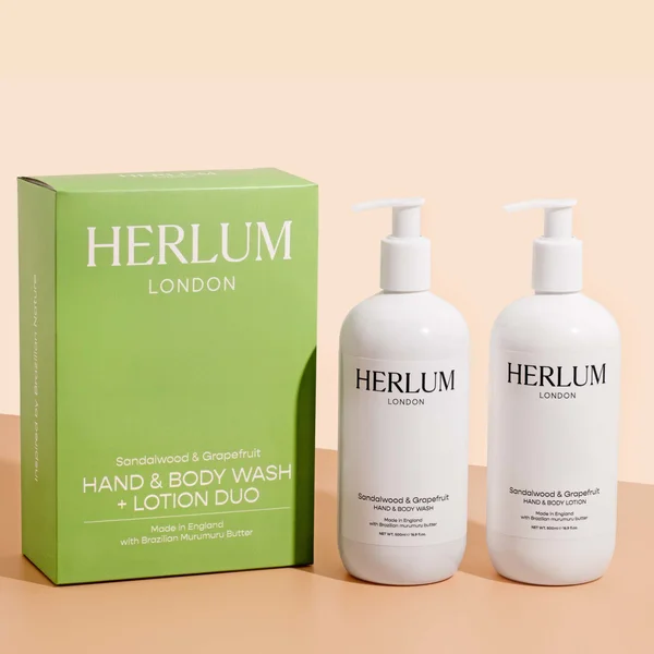 Herlum Hand And Body Wash And Lotion Duo - Sandalwood And Grapefruit 500ml