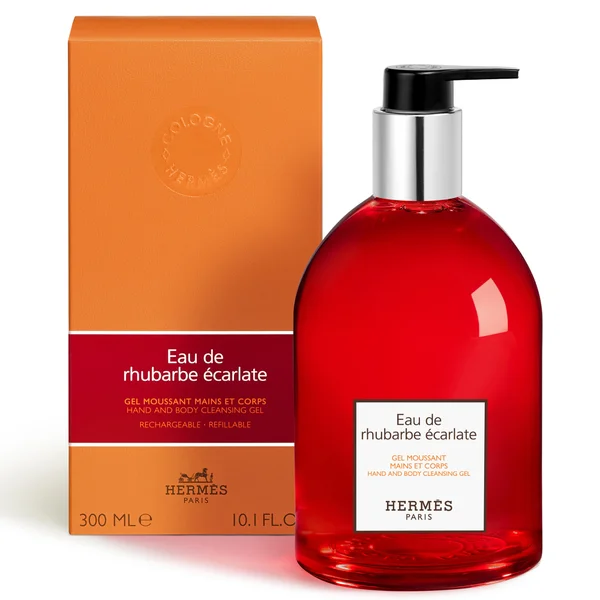 Hermès Eau De Rhubarbe Écarlate Hand And Body Cleans Gel Bottle 300ml