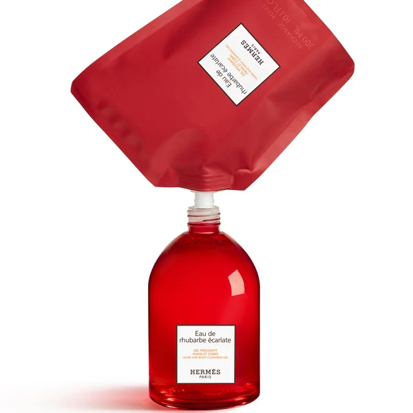 Hermès Eau De Rhubarbe Écarlate Hand And Body Cleans Gel Bottle 300ml