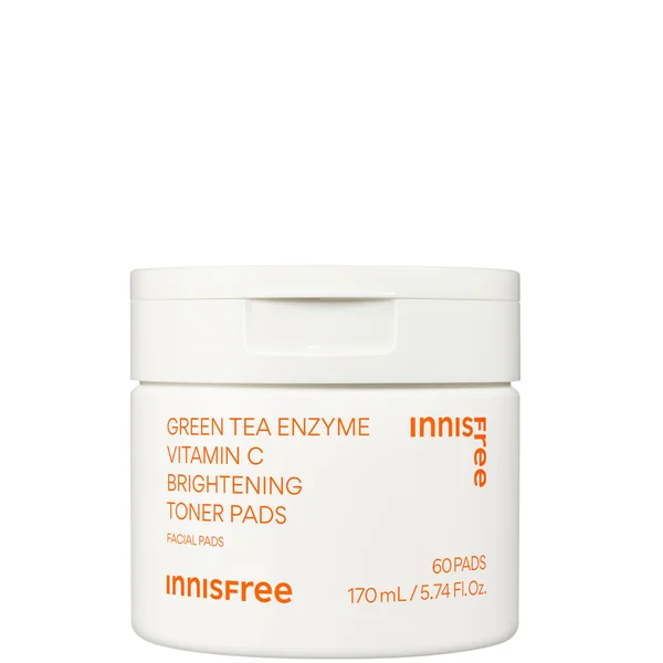 INNISFREE Green Tea Enzyme Vitamin C Brightening Toner Pads - 60 pads