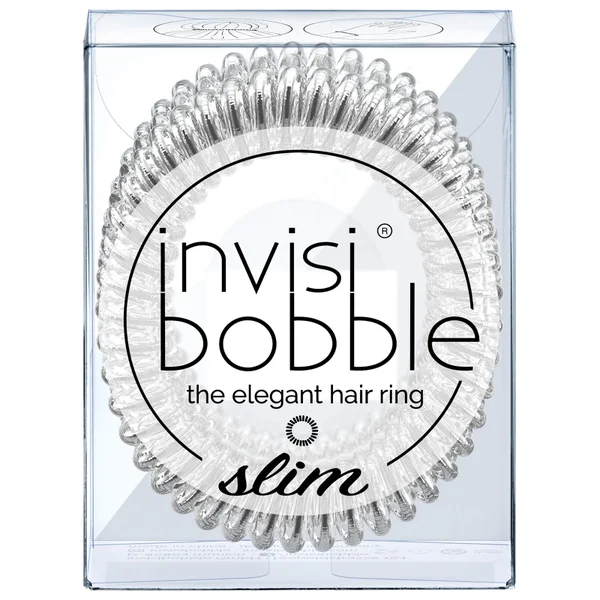 Invisibobble Slim Elegant Hair Ties - Chrome (Pack Of 3)