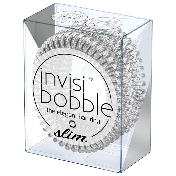 Invisibobble Slim Elegant Hair Ties - Chrome (Pack Of 3)