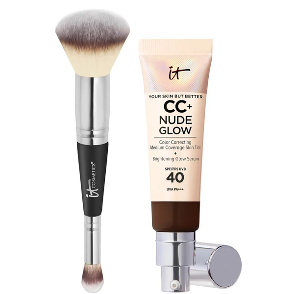 IT Cosmetics CC+ Nude Glow and #7 Foundation Brush 32ml (Various Shades)
