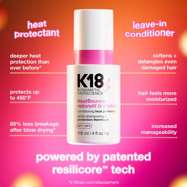 K18 Biomimetic Hairscience HeatBounce Conditioning Heat Protectant 118ml