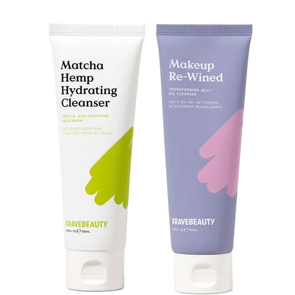 KraveBeauty Matcha Hemp Hydrating Cleanser and Makeup Re-Wined Bundle