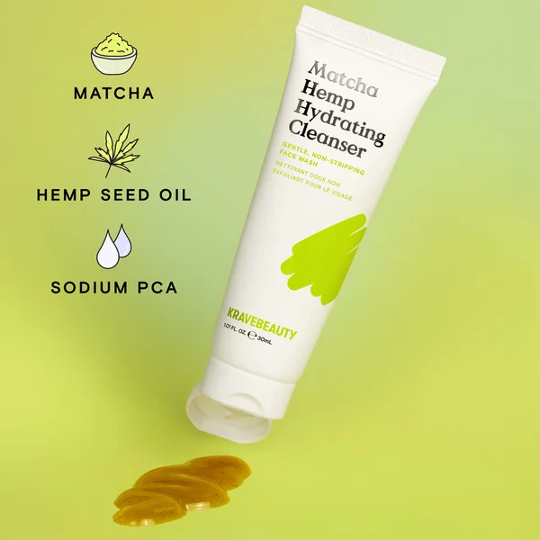 KraveBeauty Mini Matcha Hemp Hydrating Cleanser 30ml