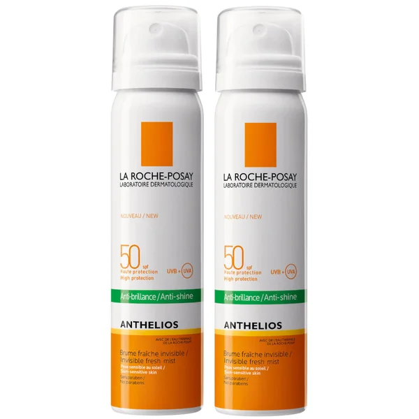 La Roche-Posay Anthelios Anti-Shine Sun Protection Invisible SPF50+ Face Mist 75ml Duo