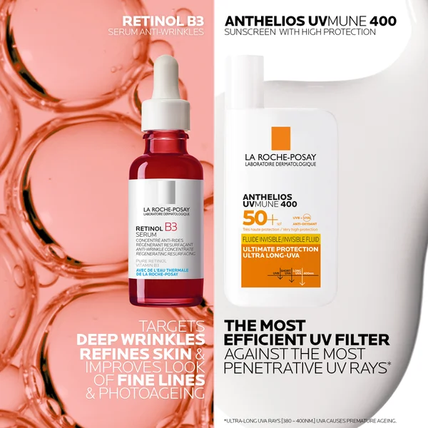 La Roche-Posay Anti-Wrinkle Correct + Protect Duo Set: Retinol Serum And SPF50+