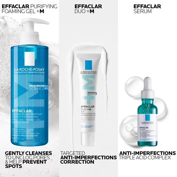 La Roche-Posay Breakout-Fighting Set- High Strength: Effaclar Cleanser Serum And Corrective Care