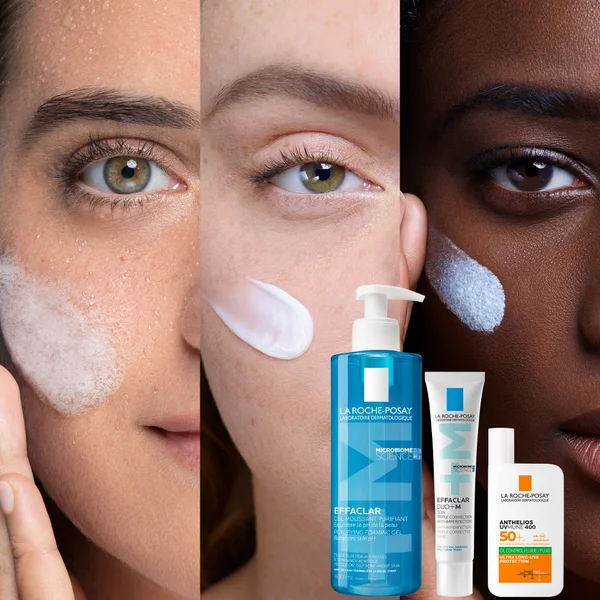 La Roche-Posay Breakout-Fighting Set- Medium Strength: Effaclar Cleanser Corrective Care And SPF50+
