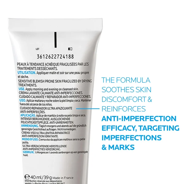 La Roche-Posay Effaclar H Iso-biome Soothing Moisturising Cream For Sensitive Blemish-Prone Skin 40ml