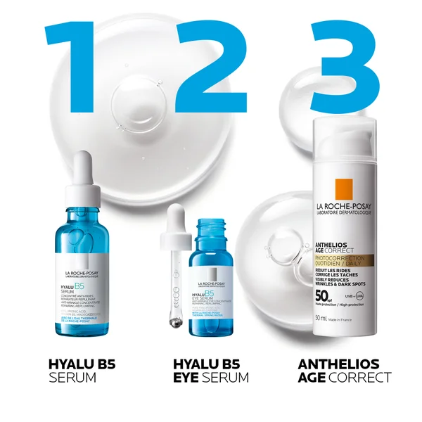 La Roche-Posay Replump And Hydrate Hyalu B5 Duo: Face Serum And Eye Cream Hyaluronic Acid Concentrated Care