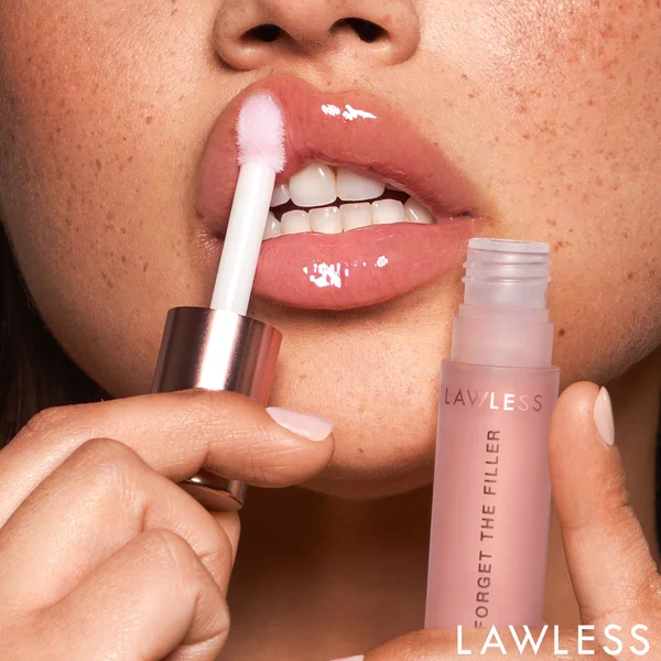 LAWLESS BEAUTY Forget The Filler Lip Plumper Line Smoothing Gloss - Mini Rosy Outlook 1.7ml