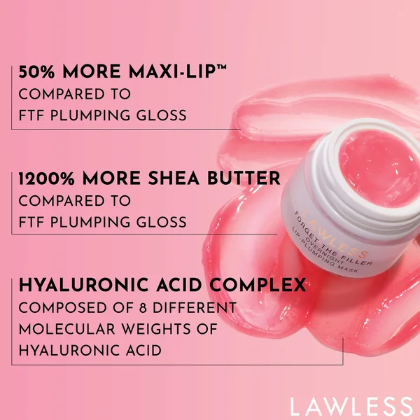 LAWLESS BEAUTY Forget The Filler Overnight Lip Plumping Mask - 8ml (various Shades)