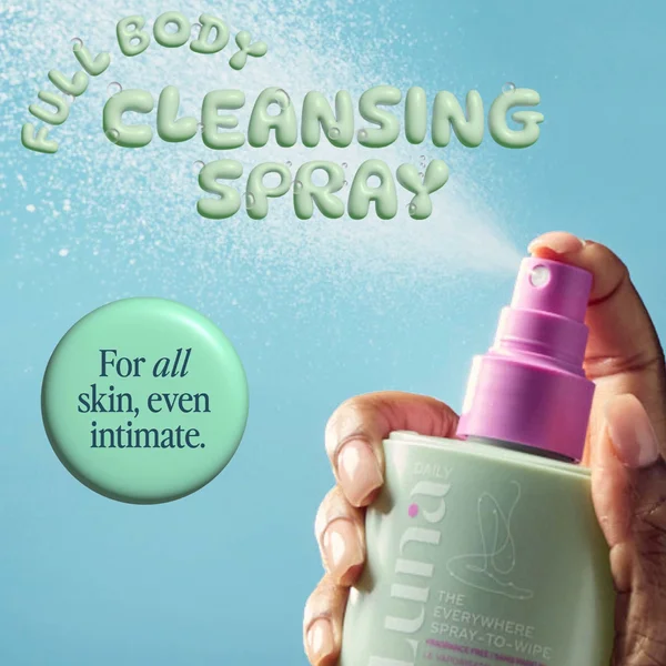 Luna Daily The Fragrance Free Spray-To-Wipe - PH-balancing Spray With Prebiotics + Vitamins C & E For Sensitive Skin 80ml