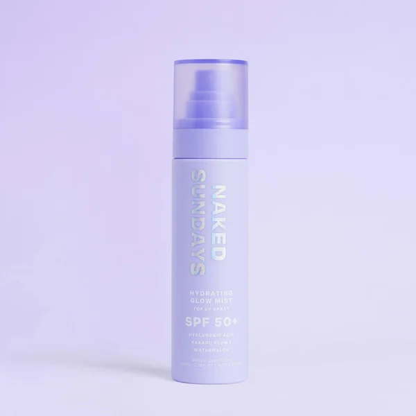 Naked Sundays SPF50+ Hydrating Glow Mist Setting Spray Sunscreen 75ml
