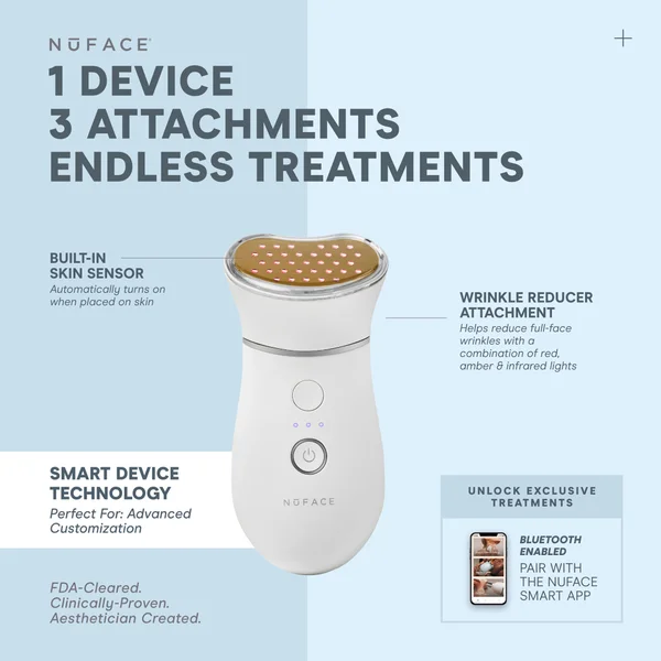 NuFACE Trinity+ LED And Wrinkle Reducer Attachment Set