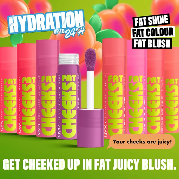 NYX Professional Makeup Fat Cheeks Juicy Blush Liquid Blush Up To 12H Wear Product Does Not Fade (various Shades) 8ml