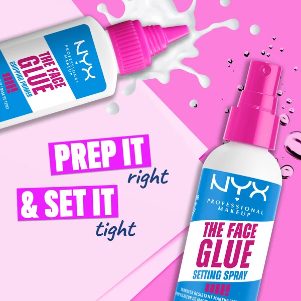 NYX Professional Makeup The Face Glue Gripping Primer Up To 24 Hour Hydration And Makeup Wear 35ml