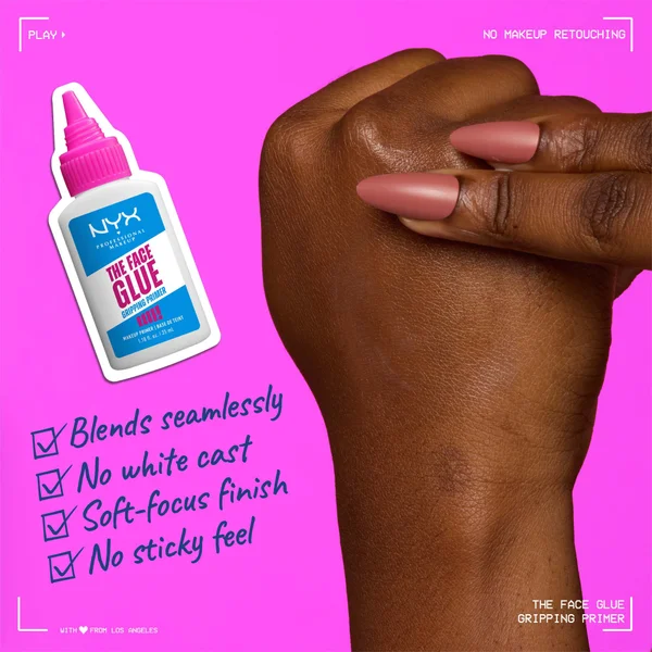 NYX Professional Makeup The Face Glue Gripping Primer Up To 24 Hour Hydration And Makeup Wear 35ml