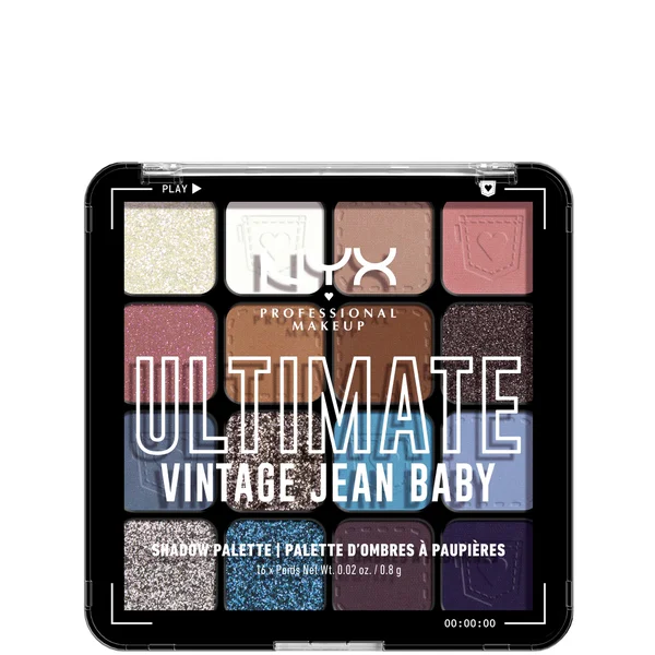 NYX Professional Makeup Ultimate Shadow Palette Vegan 16-Pan - Vintage Jean Baby