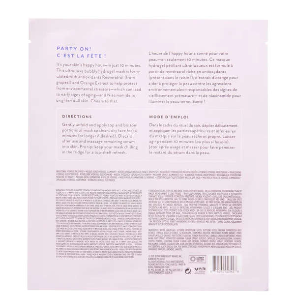 Patchology Bubbly Brightening Hydrogel Mask 147ml