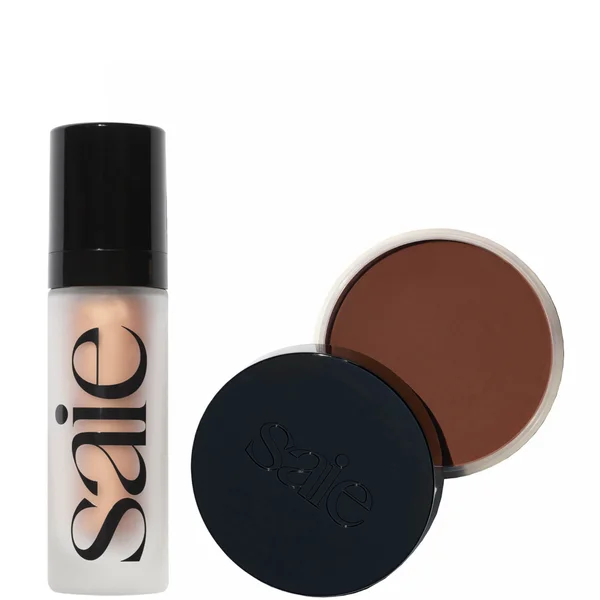 Saie Sun Stack - Super Glowy Gel 30ml and Melt Natural Cream Bronzer 30ml (Various Shades)