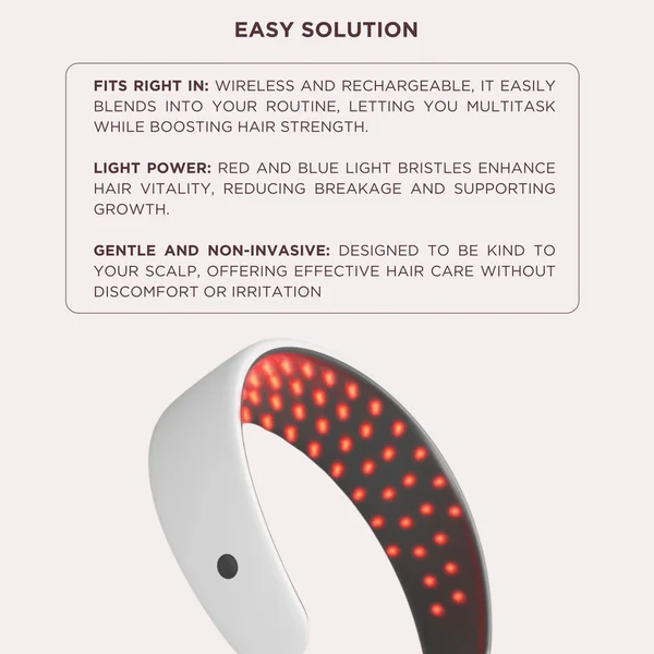 Solaris Labs NY Intensive Red LED Hairband Supporting Growth