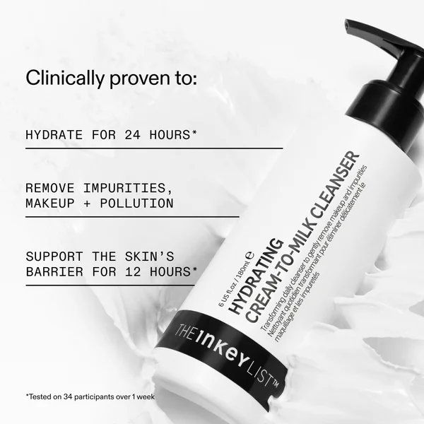 The INKEY List Hydrating Cream-to-Milk Cleanser 180ml