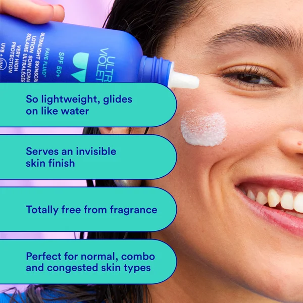 Ultra Violette Fave Fluid SPF 50+ Lightweight Skinscreen 75ml