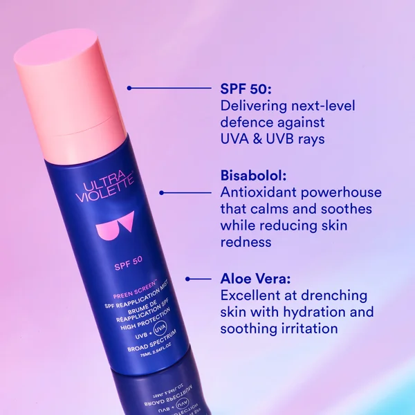 Ultra Violette Preen Screen SPF 50+ Reapplication Mist 75ml
